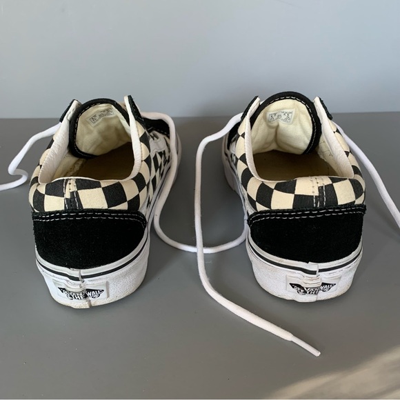 Vans Old Skool Checkerboard Lace Up Low Top Canvas Suede Skate Sneaker 4/5.5 - Picture 13 of 16